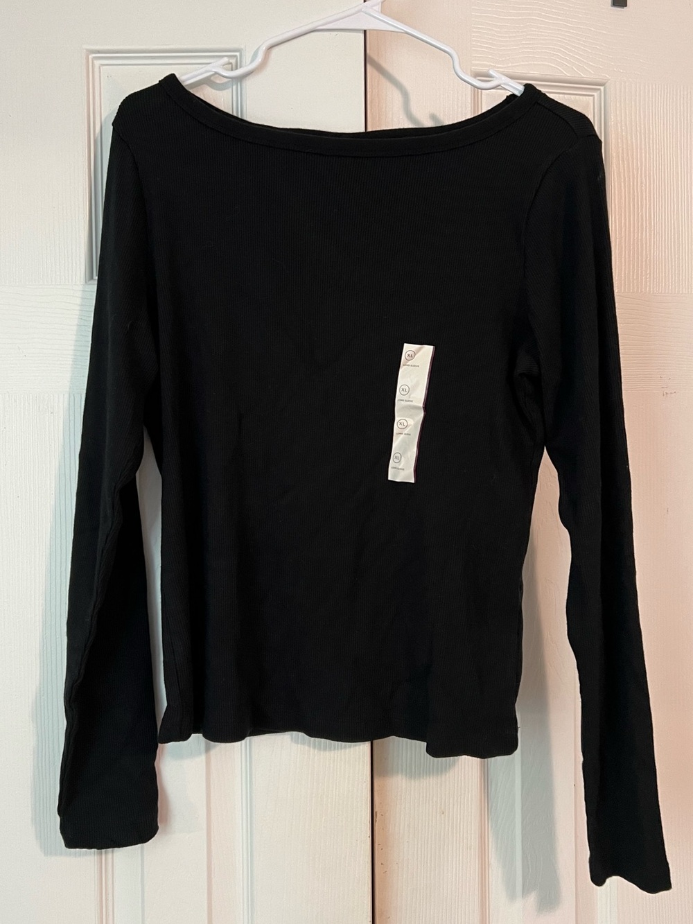 Target Black Long-Sleeve Boatneck Top